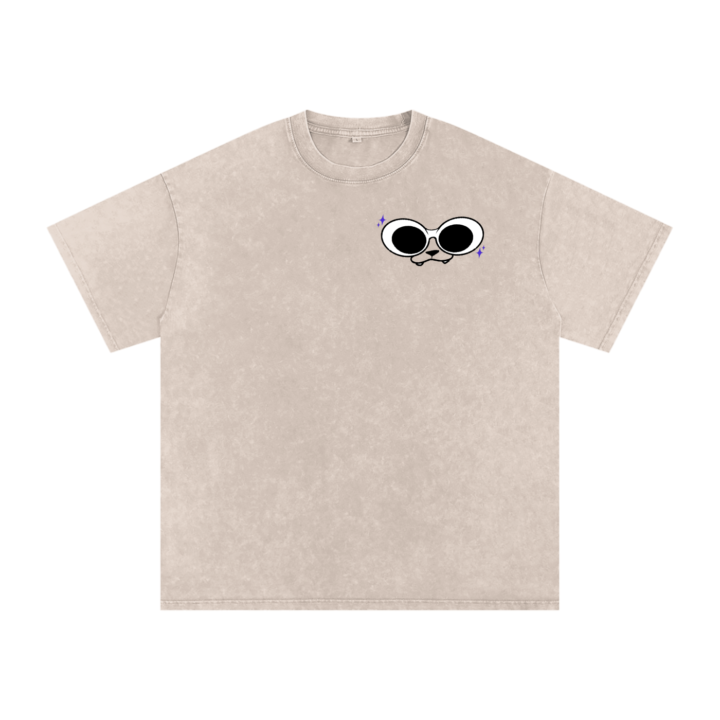 "Iggy Clout Goggles" Snow Washed Oversized Cotton T-Shirt